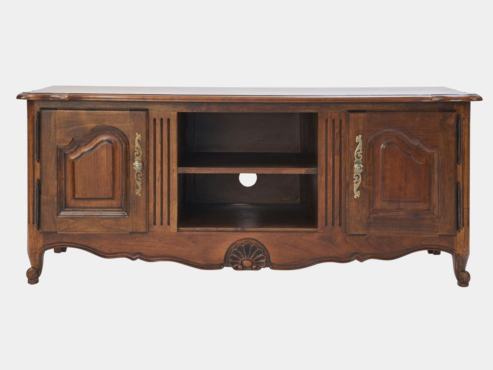 French Accent French provincial Louis XV style TV cabinet front