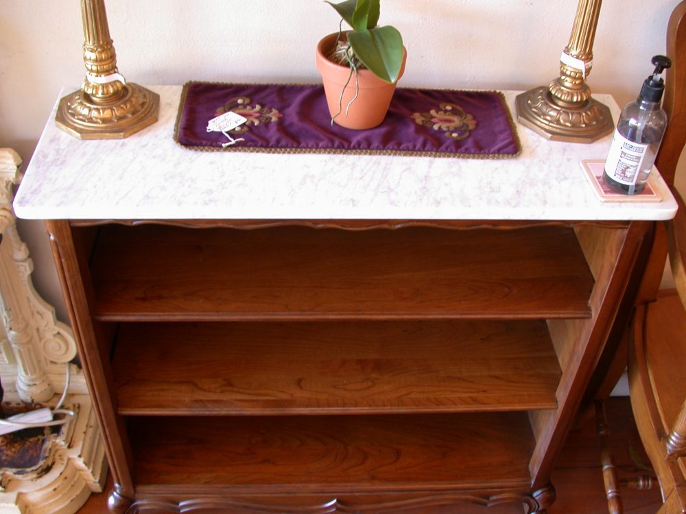 French-Accent-French-Louis-XV-style-dwarf-bookcase-marble-top-front1