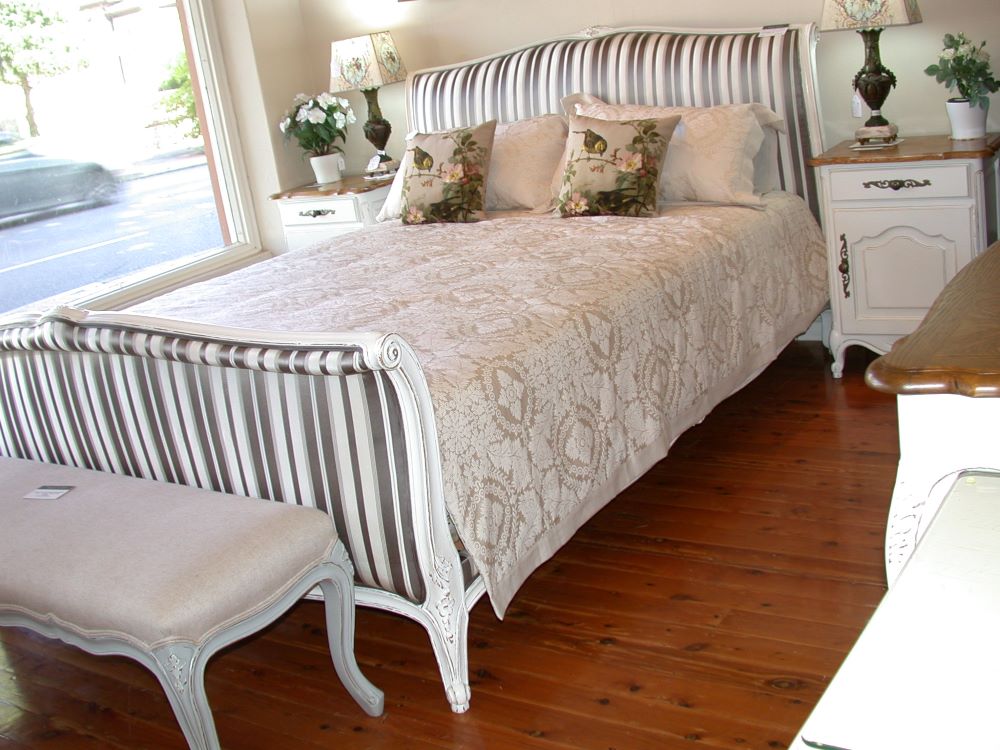 French-Accent-French-provincial-Louis-XV-style-queen-sleigh-bed-in-white-silk1-1