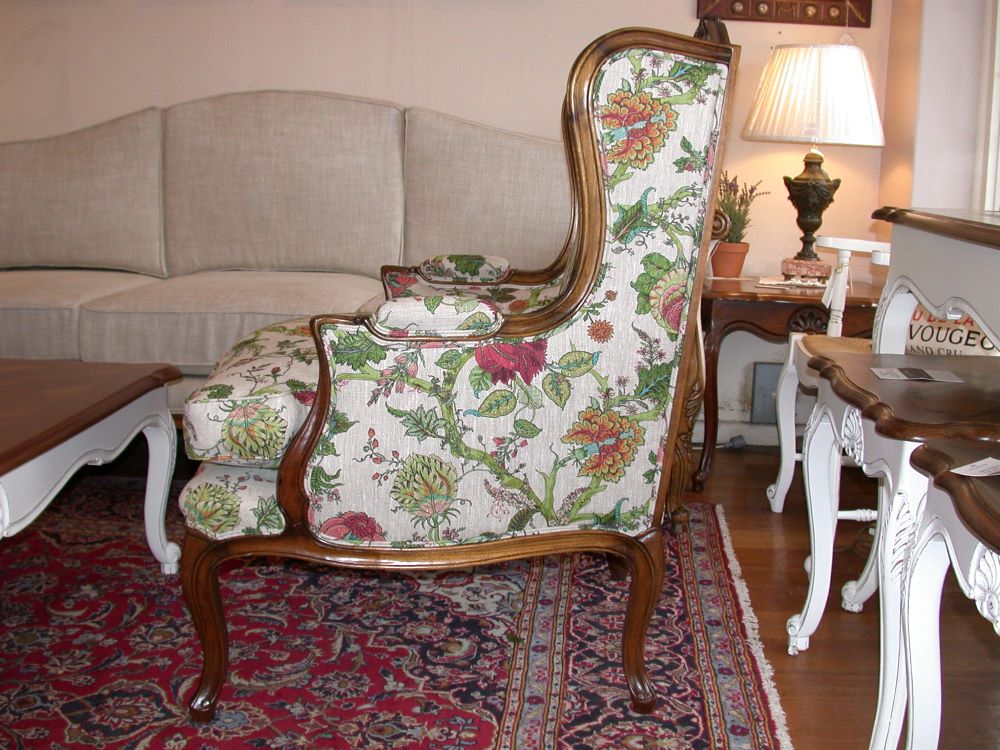 Louis XV Style Floral Accent Chair